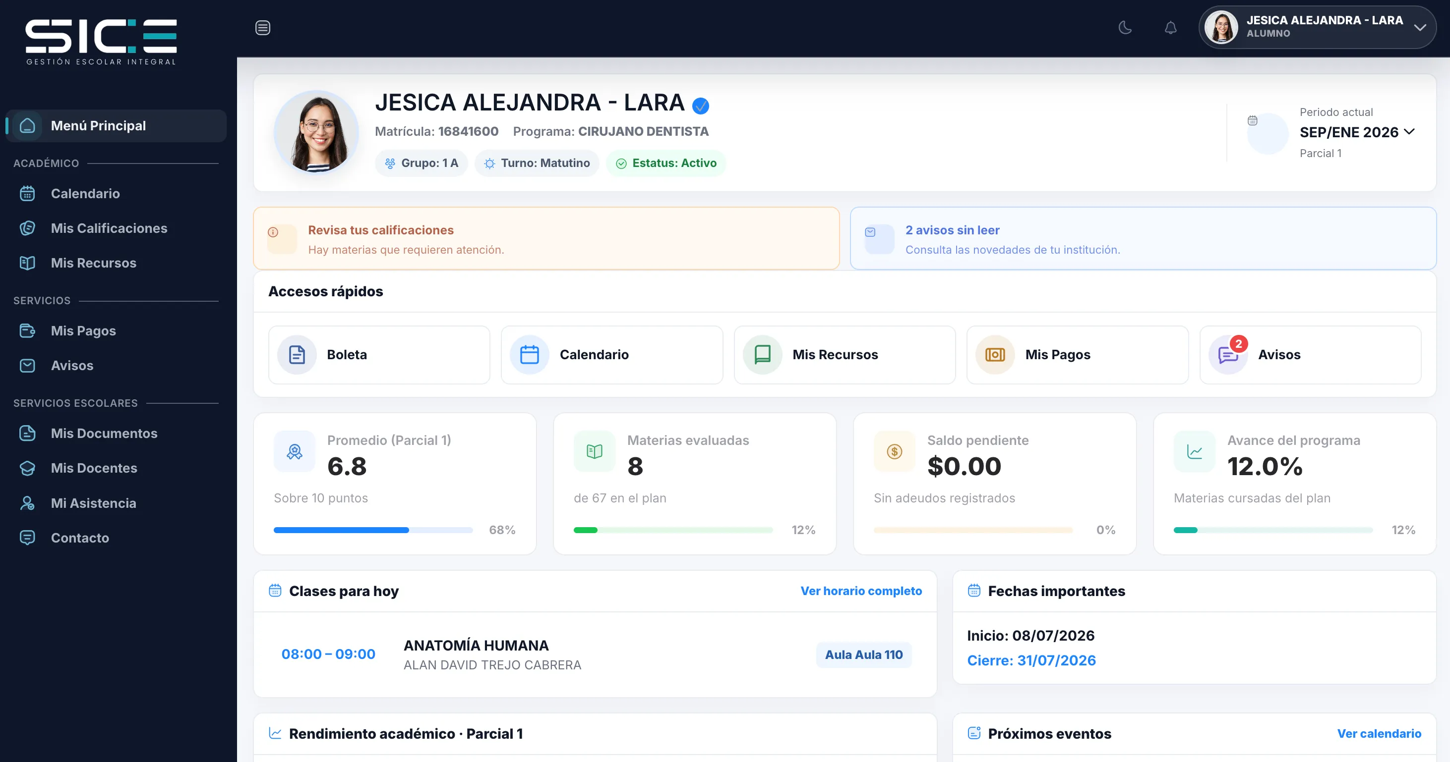 Perfil alumno